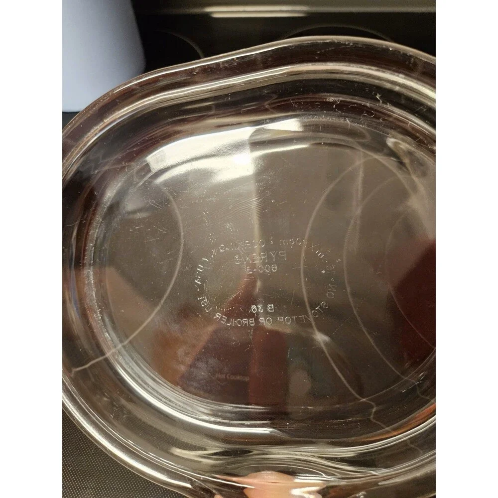 Vintage Pyrex Clear Oval 600-B B36 (Grab-It) Casserole Replacement Lid